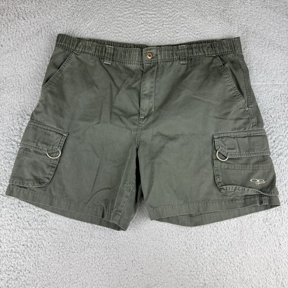 OP Sport cargo shorts mens Medium waist green surf /skate wear vintage Y2K